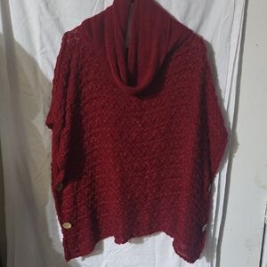Cozy Red Cowl Neck Sweater